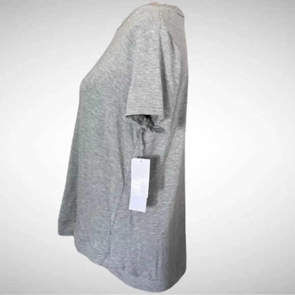 LIZ CLAIBORNE Womens Crew Neck Short Sleeve T-Shirt Gray Medium NWT - Picture 5 of 9